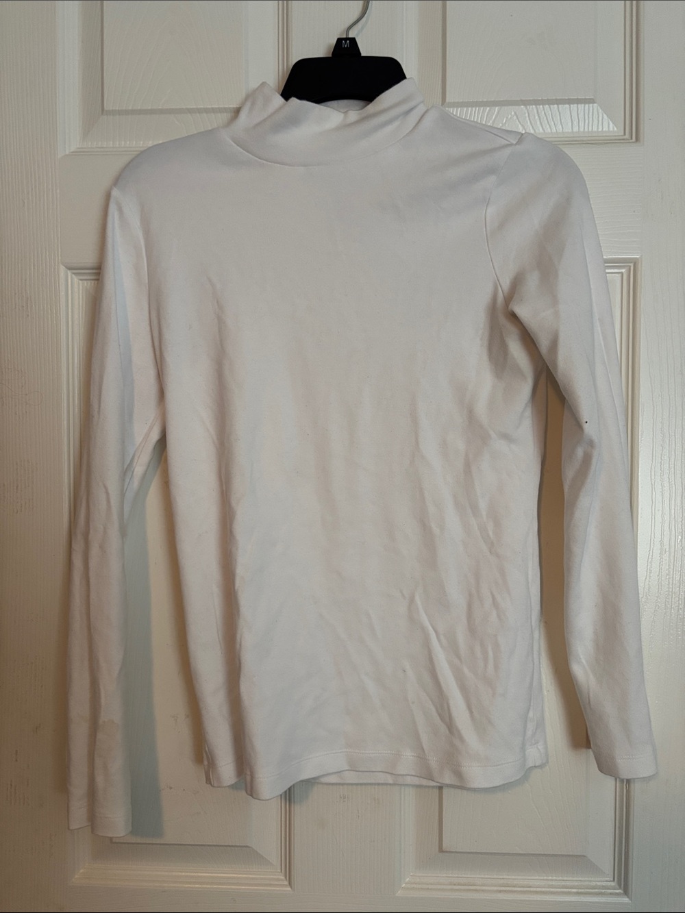 St. John's Bay White Long-Sleeve Mock Neck Top